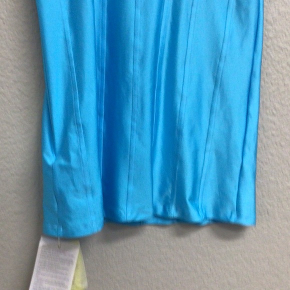 SHANI SHEMER Zoe Lycra Mini Dress Bodycon Turquoise - Picture 8 of 12